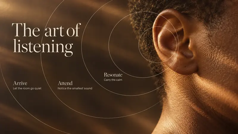 Amber Orbit Editorial — example: Listening Field