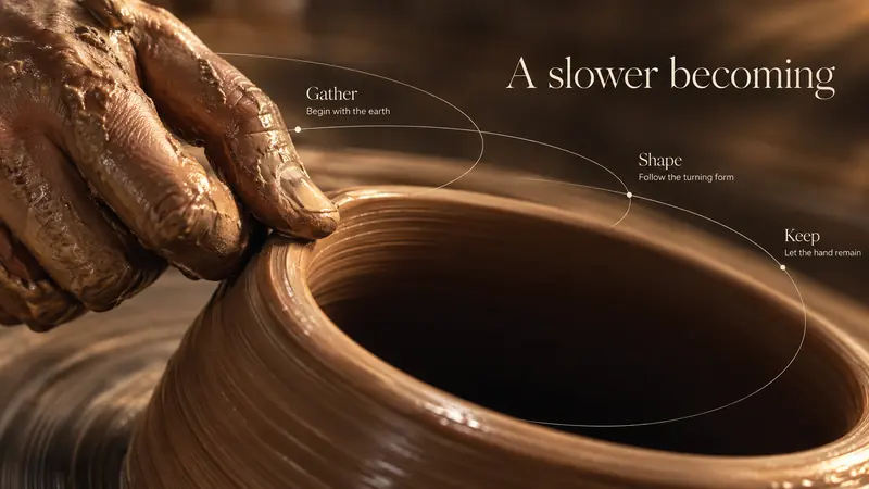 Amber Orbit Editorial — example: Slow Becoming
