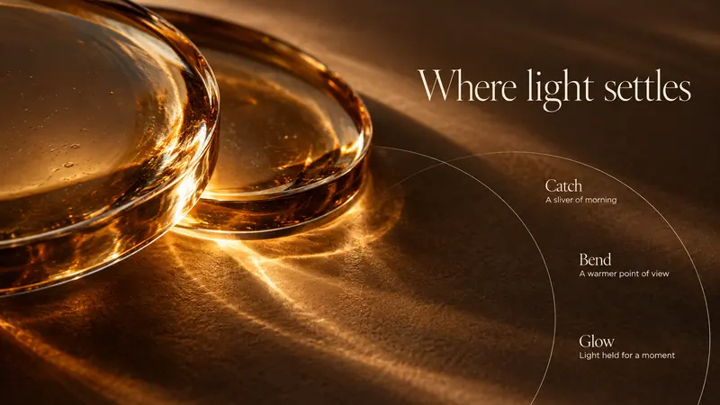 Amber Orbit Editorial — example: Light Settles
