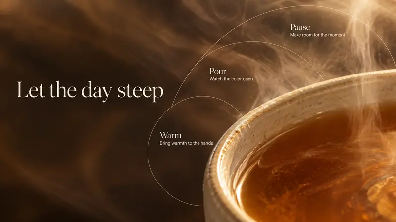 Amber Orbit Editorial — example: Day Steeps