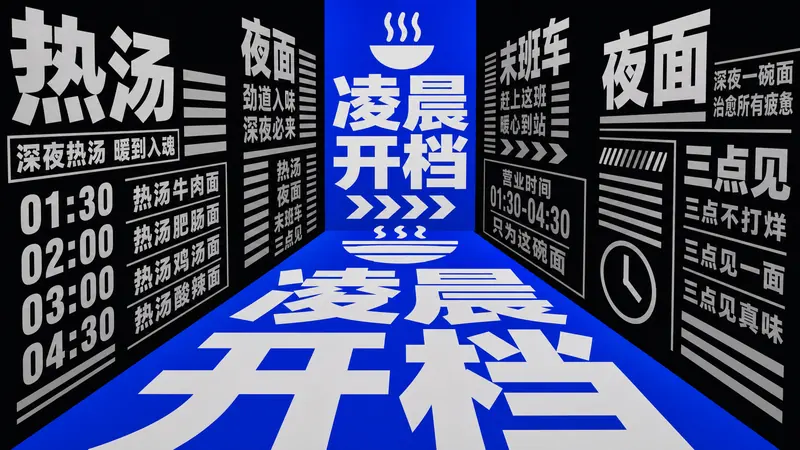 Blue Chinese Perspective Type Canyon Style — example: Midnight Soup Window