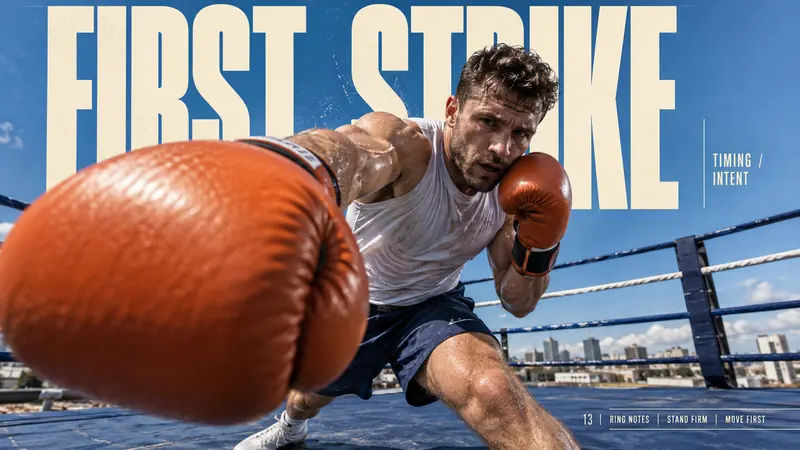 Cream Megatype Impact Editorial — example: Ring Strike