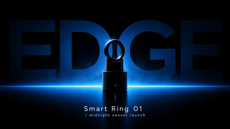 Electric Blue Silhouette Product Launch Style — example: Smart Ring Launch