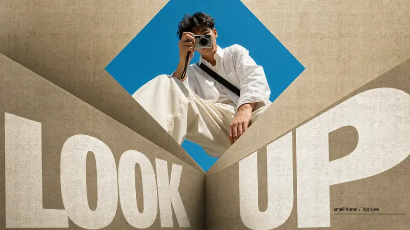 Folded Diamond Perspective Type Poster Style — example: Rooftop Signal