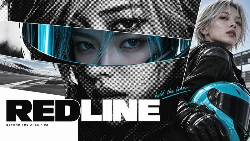Halftone Chroma Fragment Editorial — example: redline