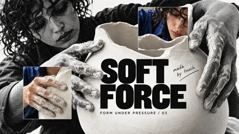 Halftone Chroma Fragment Editorial — example: Soft Force
