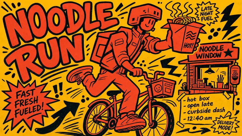Hot Ink Comic Poster — example: Midnight Noodle Run