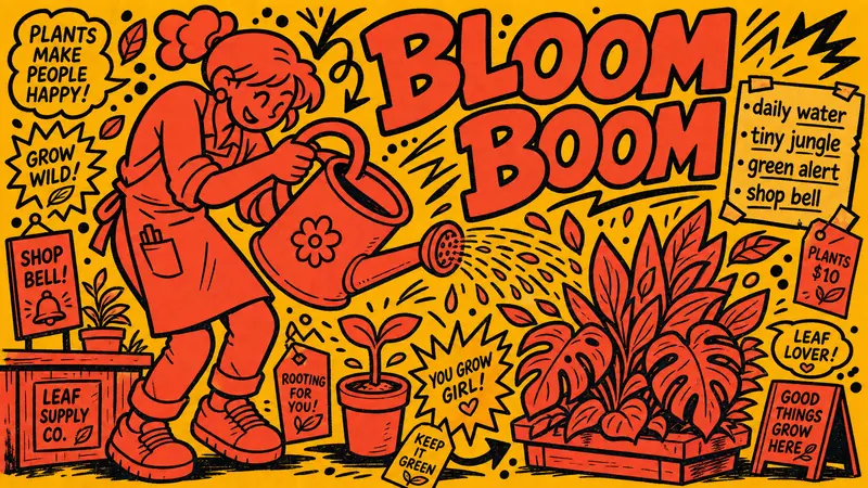 Hot Ink Comic Poster — example: Plant Shop Alarm