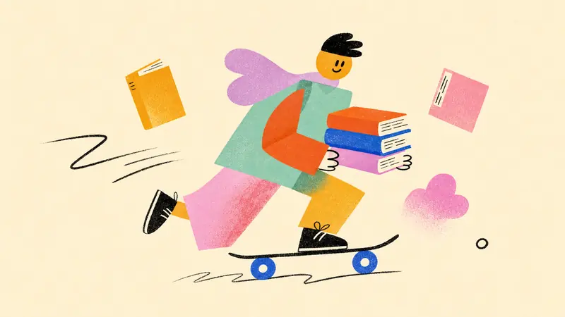 Kinetic Geometric Doodle Cutouts — example: Library Skater