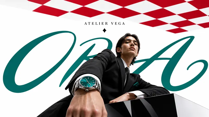 Luxury Perspective Checkerboard Editorial — example: Sculptural Timepiece Gallery