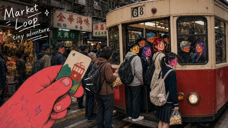 Metro Doodle Snapshot Diary — example: Market Tram Stop