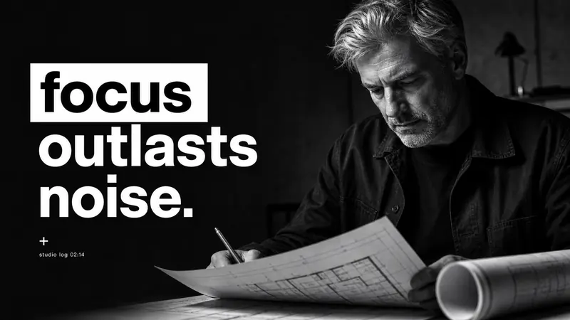 Mono Noir Type Portrait Poster Style — example: After Hours Architect