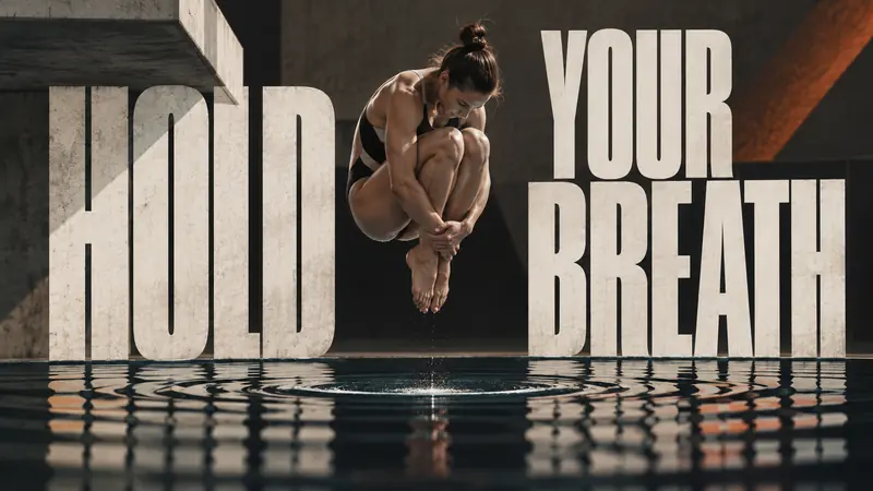 Monumental Sport Editorial — example: Diver Hold Breath