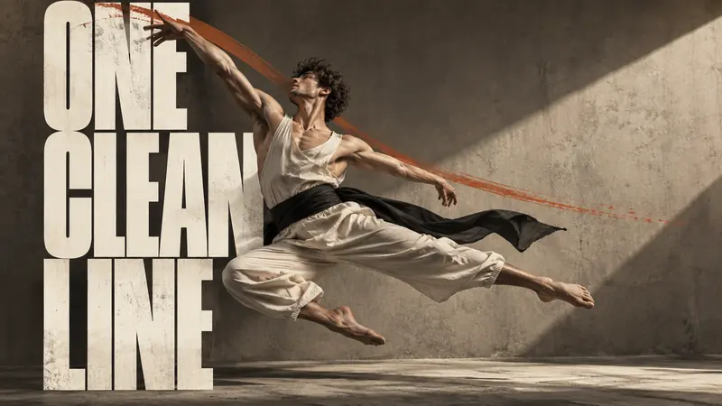 Monumental Sport Editorial — example: Dancer One Clean Line