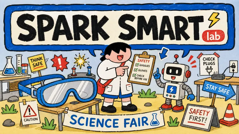 Naive Marker PSA Poster Style — example: Lab Safety Spark