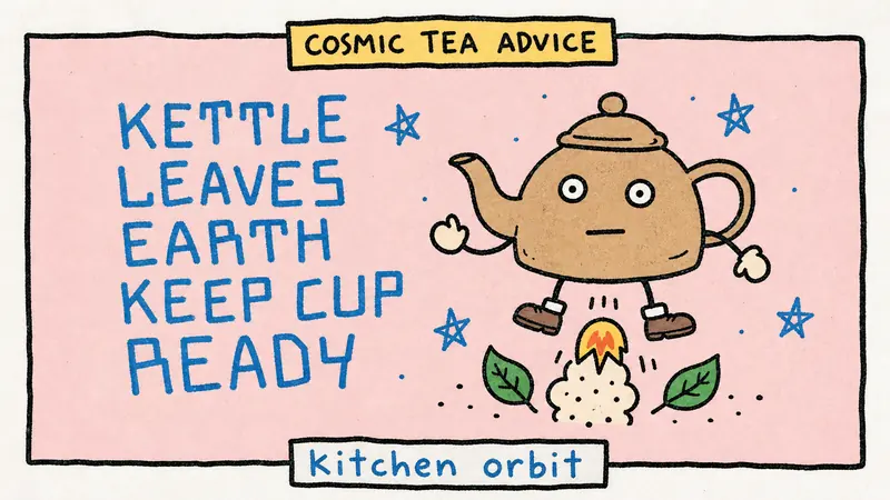 Naive Marker Quote Card Style — example: Teapot Space Launch