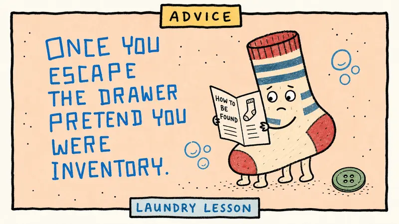 Naive Marker Quote Card Style — example: Lost Sock Manual