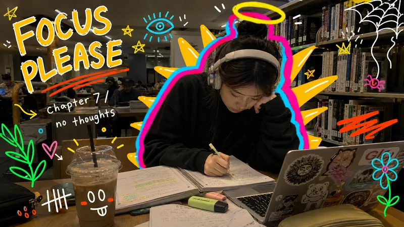 Neon Doodle Gallery Snapshot — example: Library Study Aura