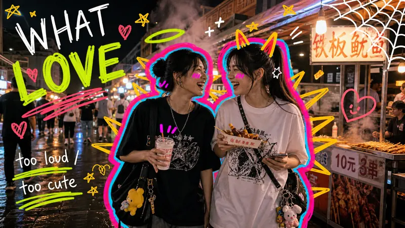 Neon Doodle Gallery Snapshot — example: Night Market Crush Notes