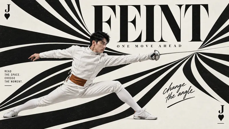 Op Stripe Card Editorial — example: feint