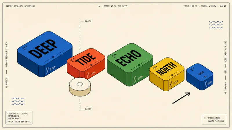 Primary Block Isometric Editorial Poster Style — example: Deep Sea Signal Buoys
