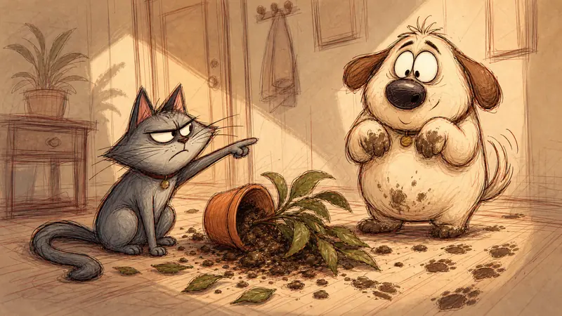 Rough Animation Pet Sketch Storyboard Style — example: Houseplant Evidence