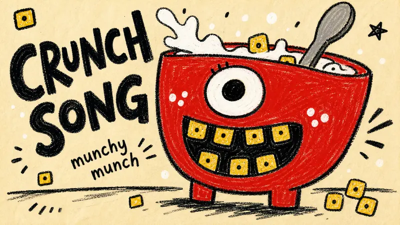 Rough Marker Monster Poster Style — example: Cereal Bowl Song