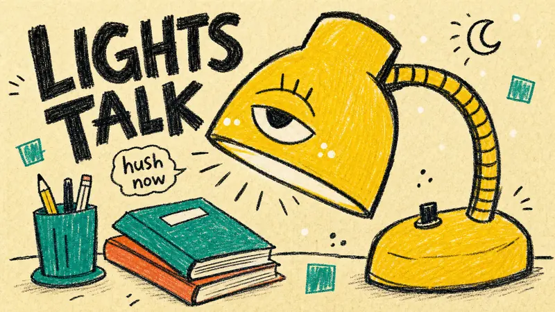 Rough Marker Monster Poster Style — example: Lamp Night Whisper