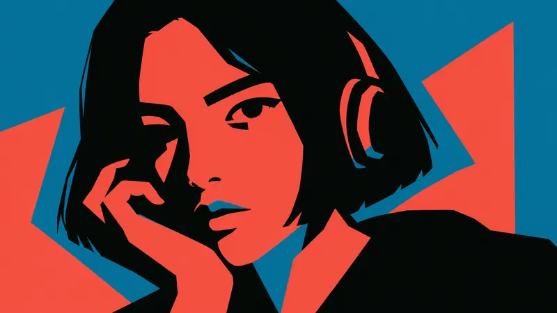 Tri Color Hardcut Portrait Poster Style — example: Subway Signal Portrait
