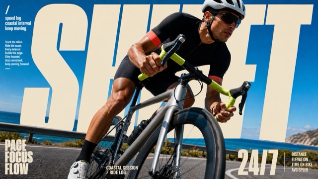 Sunlit Kinetic Block Type Photo Poster style preview