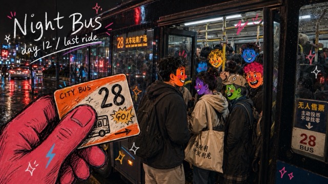 Urban Transit Doodle Diary Style style preview