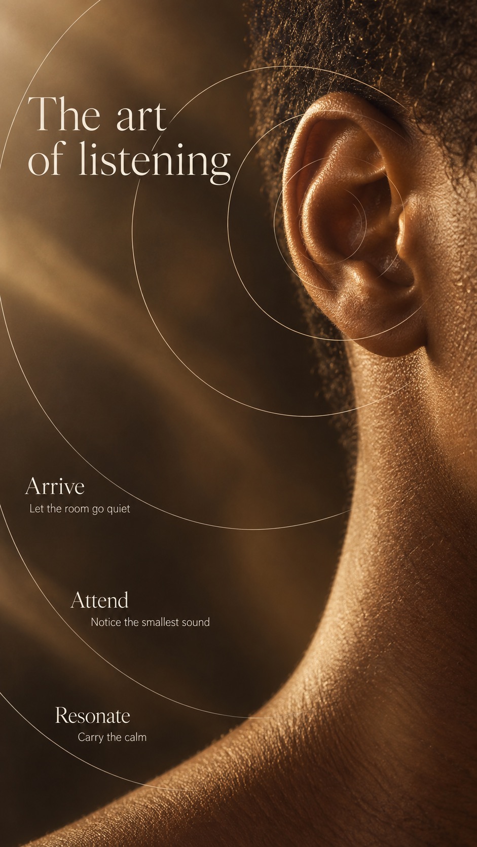 Amber Orbit Editorial — example AI image, 9:16