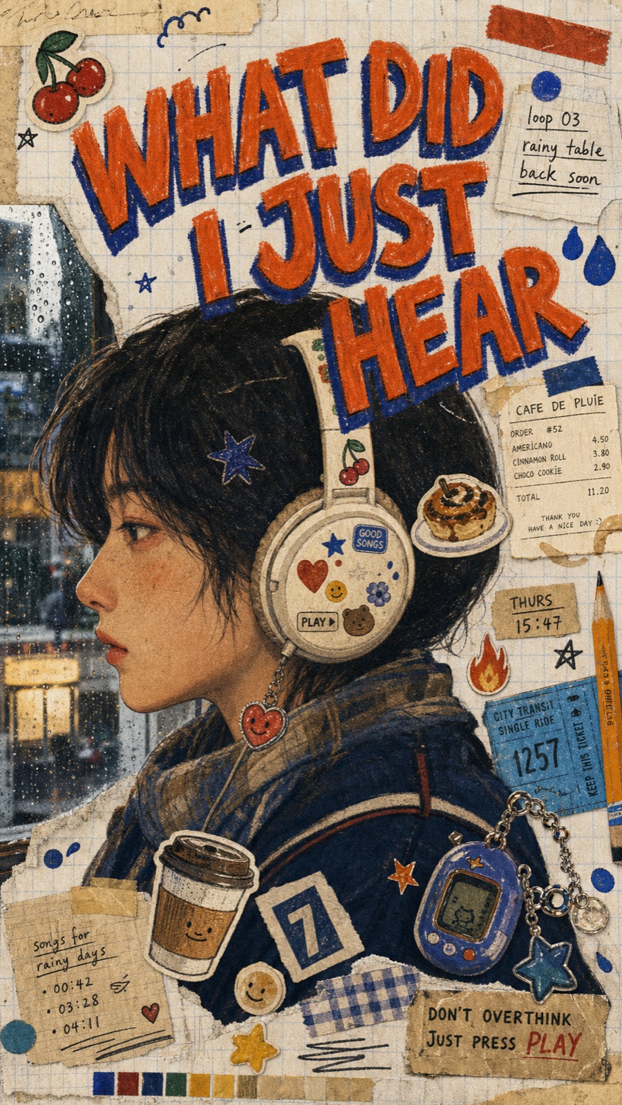 Analog Sticker Diary Portrait Poster Style — example AI image, 9:16