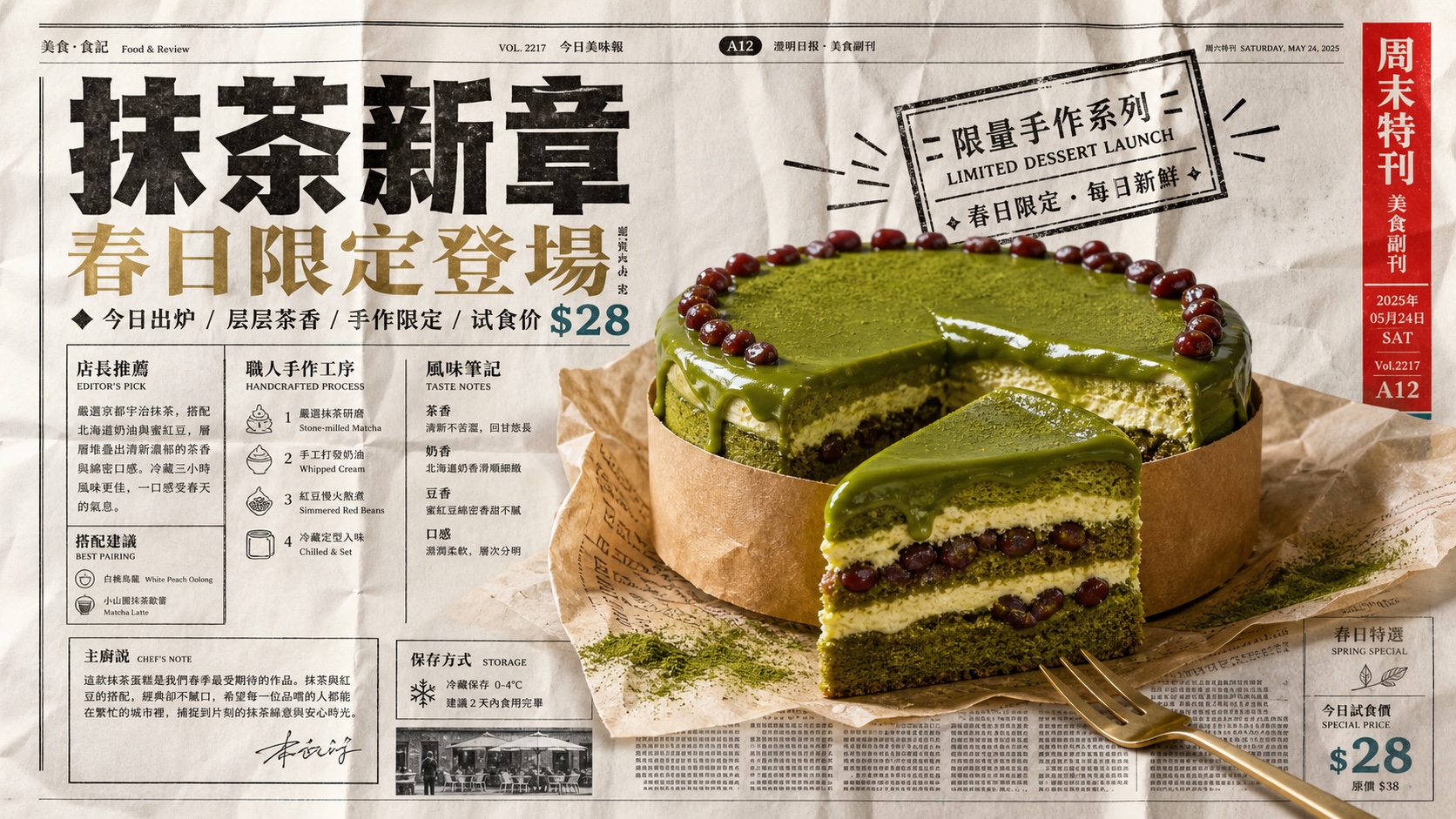 Folded Newspaper Product Ad Style — example AI image, 16:9