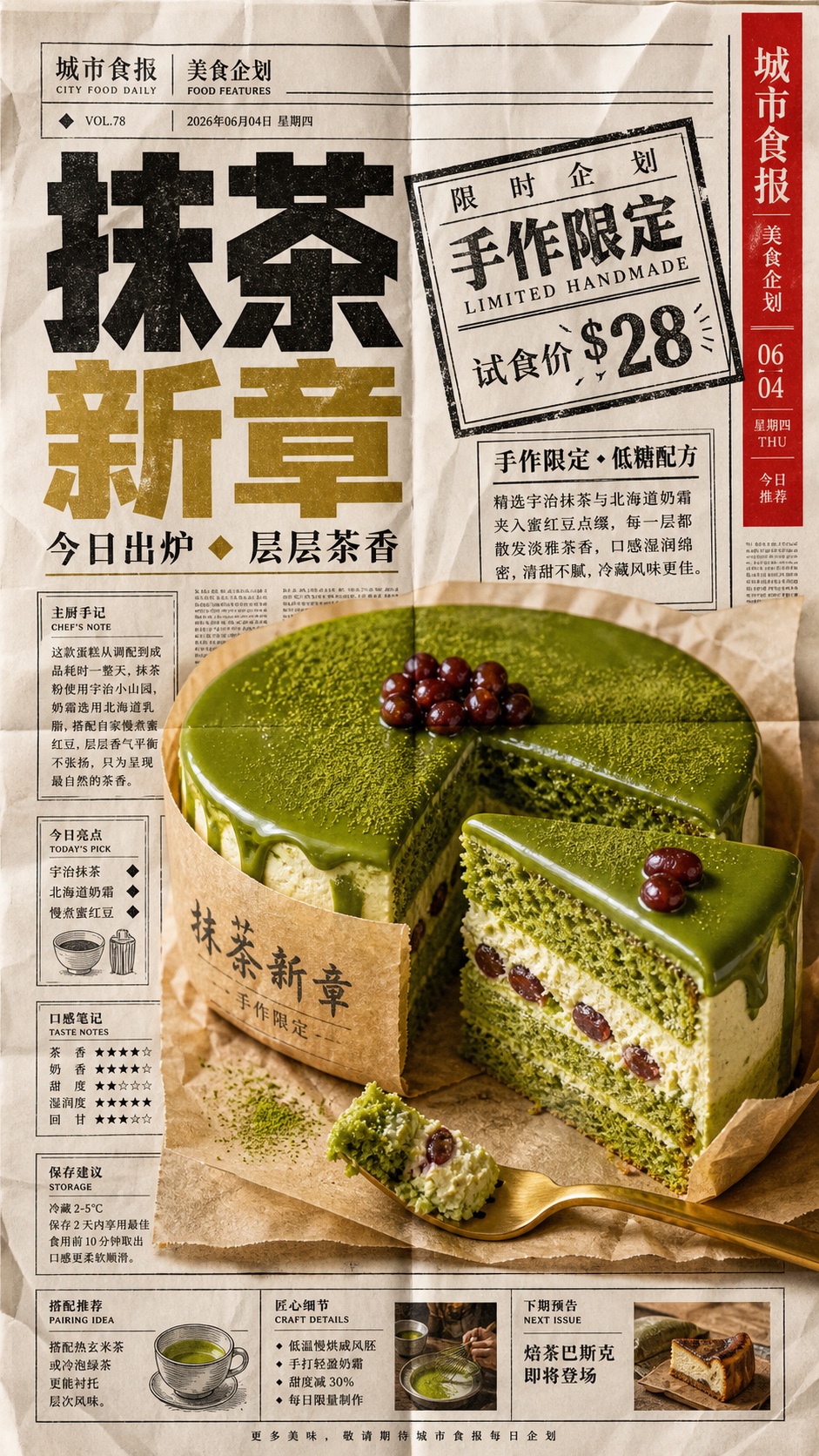 Folded Newspaper Product Ad Style — example AI image, 9:16