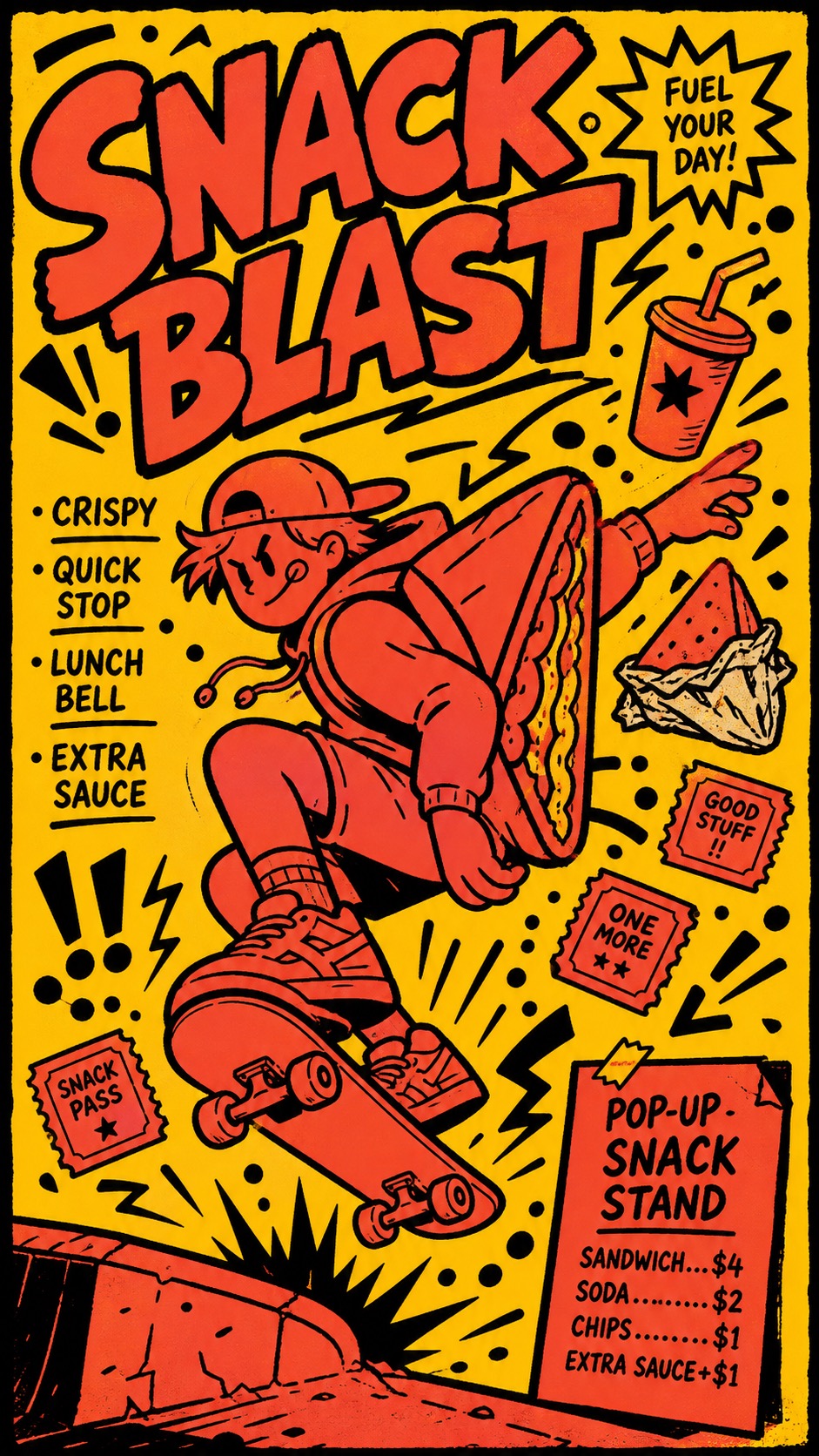 Hot Ink Comic Poster — example AI image, 9:16