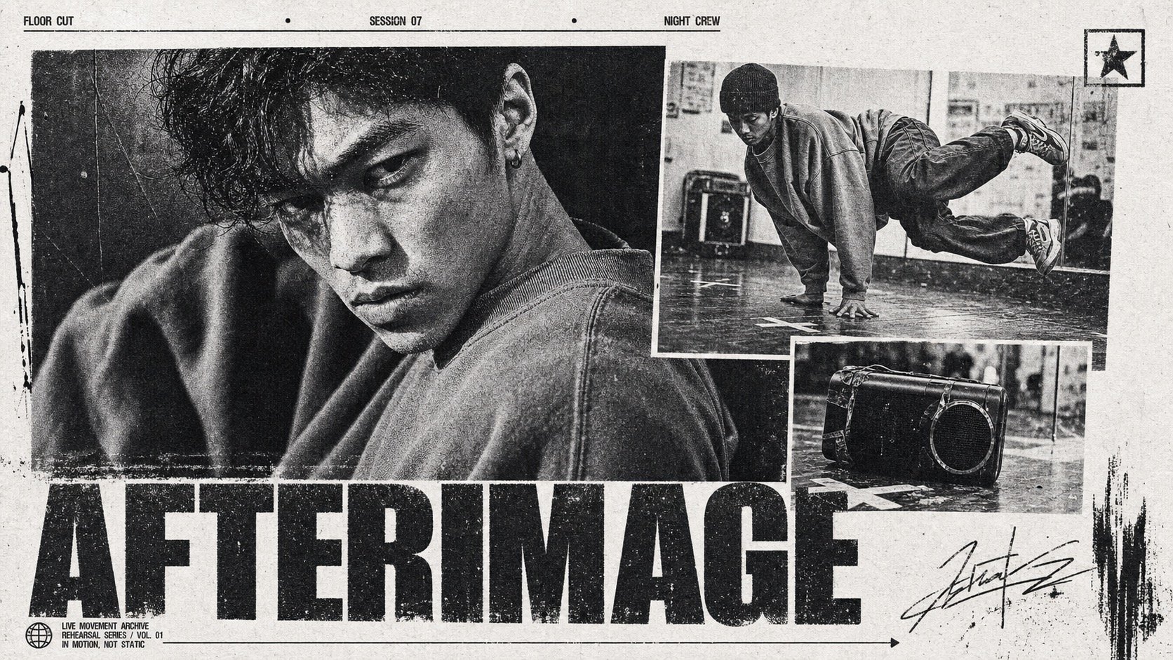 Monochrome Xerox Sports Dossier — example AI image, 16:9