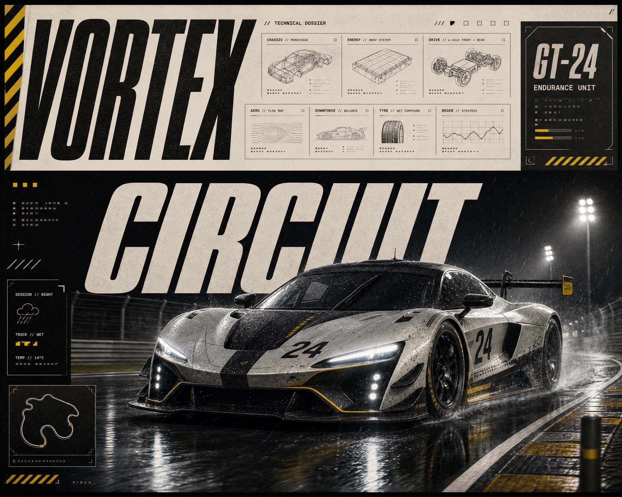 Motorsport Technical Editorial — example AI image, 16:9
