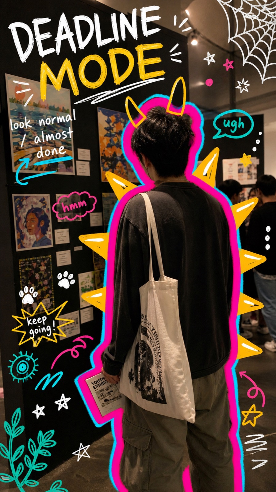 Neon Doodle Gallery Snapshot — example AI image, 9:16