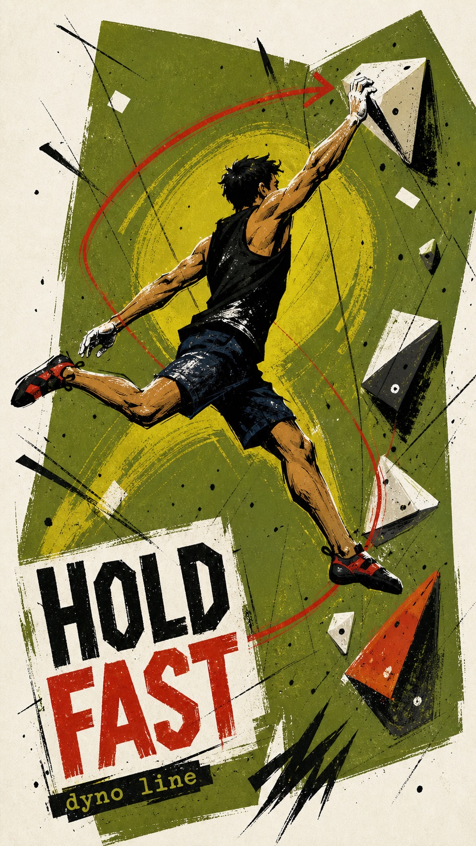 Olive Scribble Sports Poster Style — example AI image, 9:16