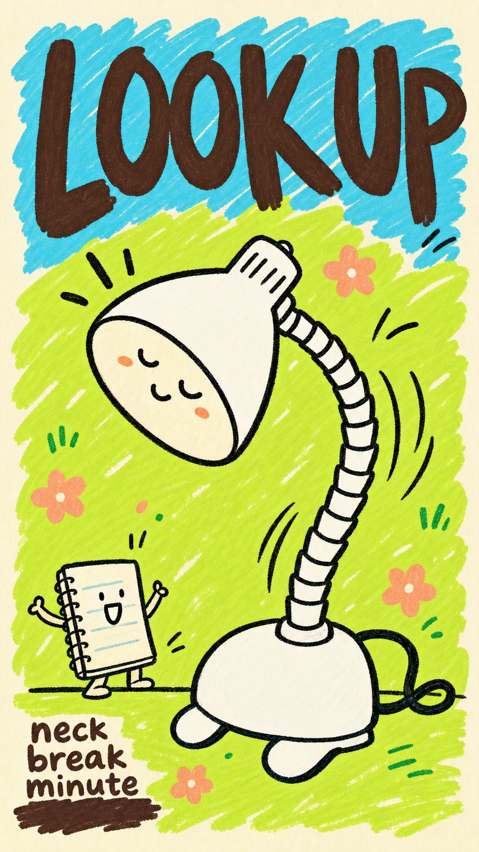 Playful Marker Grounding Poster Style — example AI image, 9:16