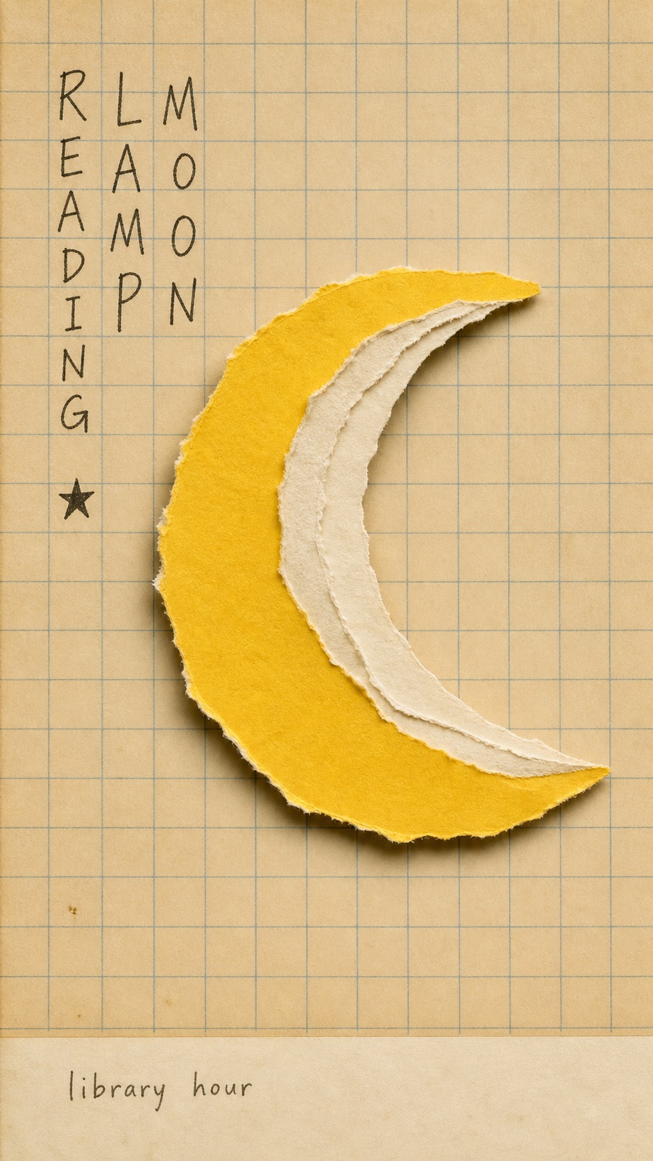 School Grid Paper Cutout Poster — example AI image, 9:16
