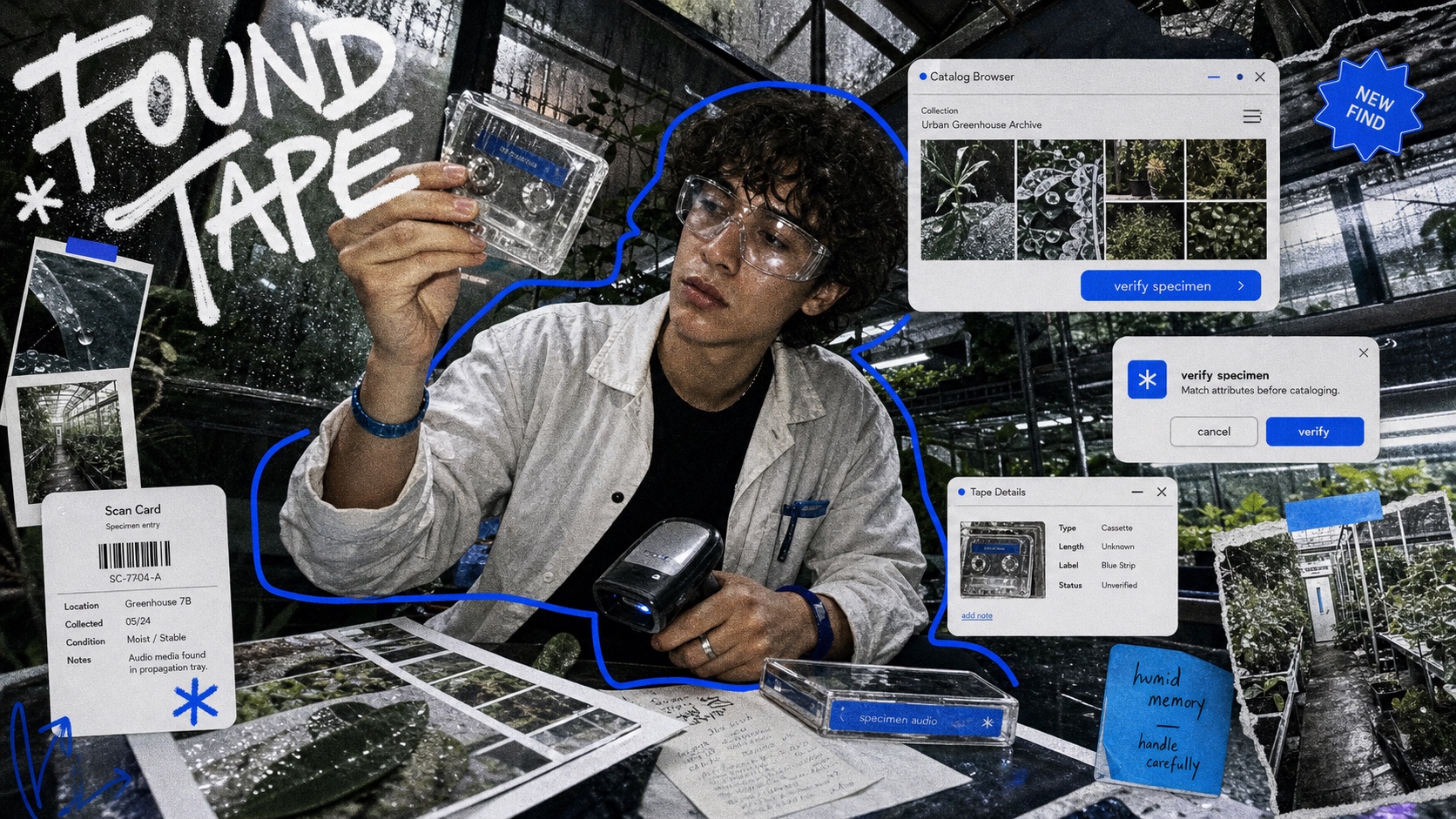 Y2K Mirror UI Scribble Collage Style — example AI image, 16:9